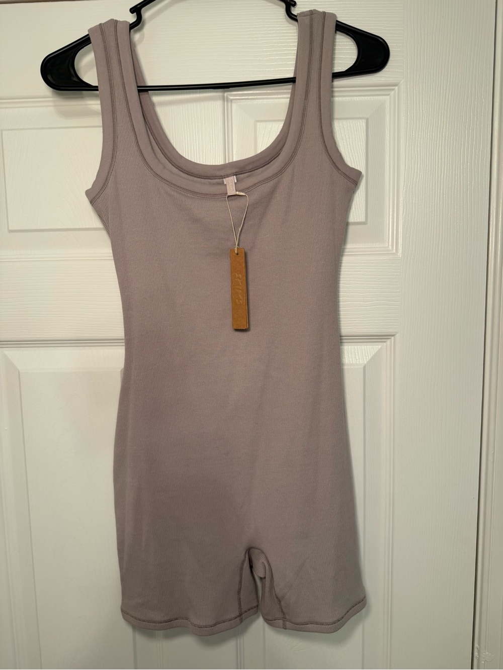 Skims NWT Gray Ribbed Romper-M